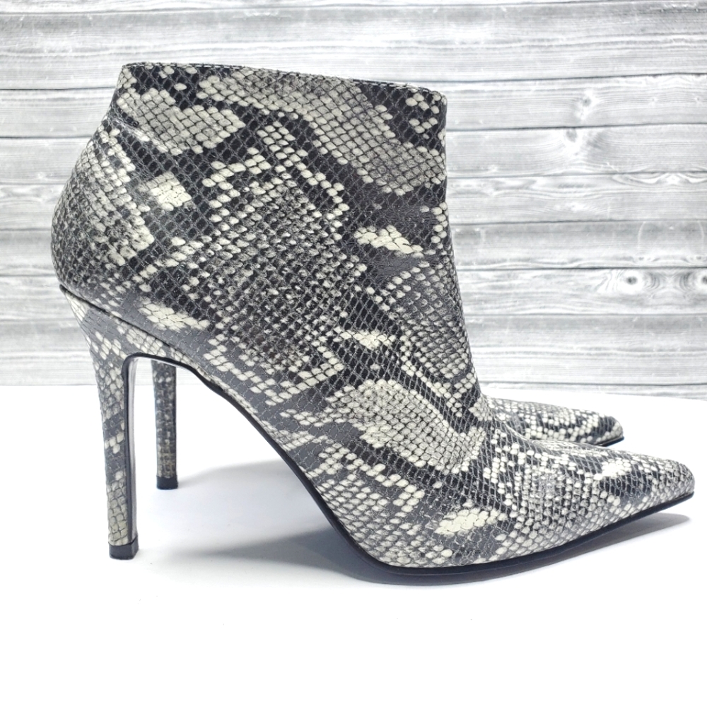 Colin Stuart Leather "Python" Stiletto Booties Si… - image 4